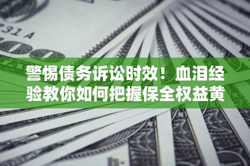 武汉警惕债务诉讼时效！血泪经验教你如何把握保全权益黄金期