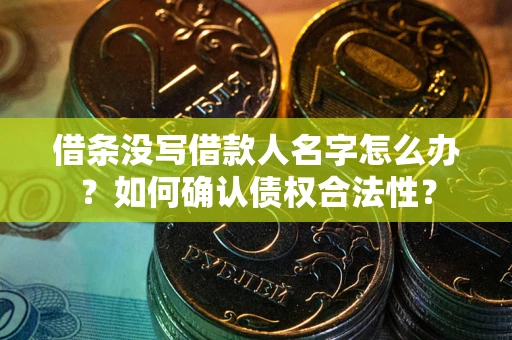 武汉借条没写借款人名字怎么办？如何确认债权合法性？