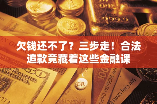 武汉欠钱还不了？三步走！合法追款竟藏着这些金融课
