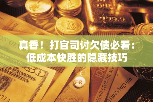 武汉真香！打官司讨欠债必看：低成本快胜的隐藏技巧